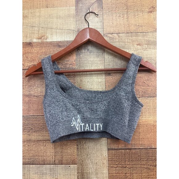 Vitality Grey Ribbed Seamless Leggings & Sports Bra Set - Picture 5 of 8